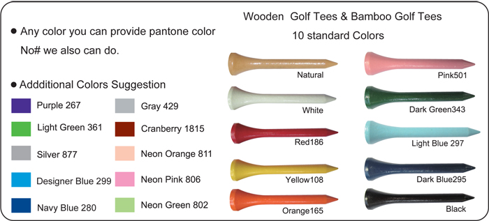 Golf Tee Colors
