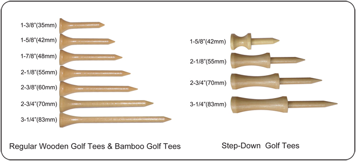 Golf Tee Sizes